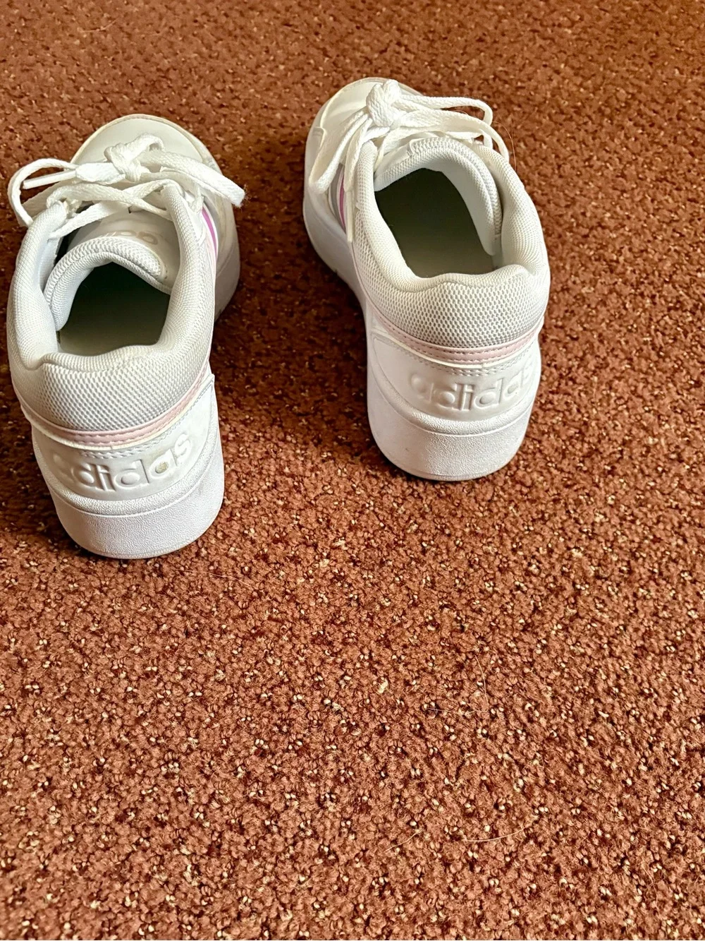 Adidas whiteSneakers with Pink Accent - Women's Casual Shoes